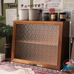 レトロ無垢材収納箱 デスクトップコーヒーカップ...の詳細画像3