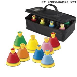 ミュージックベル ハンドベル 木琴 卓上ベル 8音セット カラフル