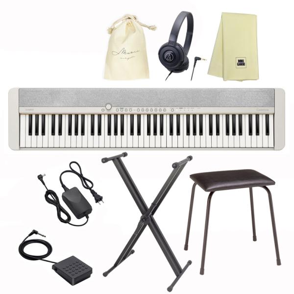 CASIO CT-S1-76WE 【X型スタンド、ペダル(SP3)、椅子(CB5)、ヘッドフォン(A...