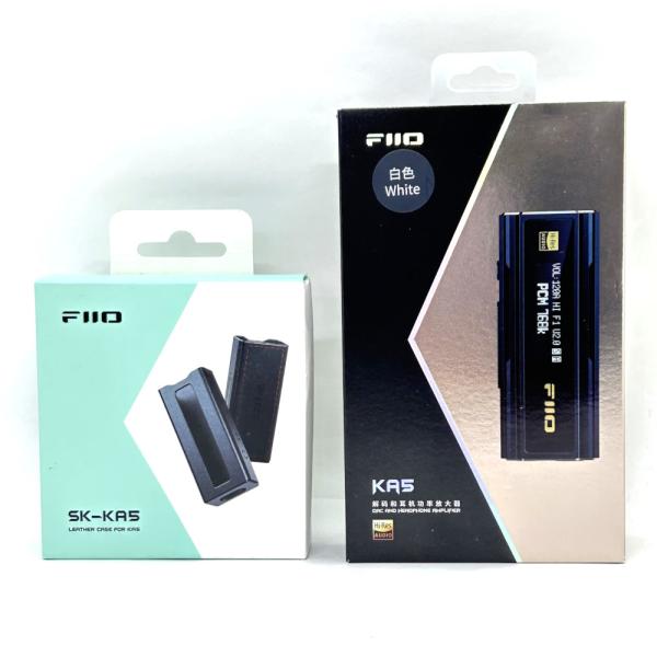 《アウトレット》 FIIO USB DAC内蔵ヘッドホンアンプ KA5 ホワイト + 専用保護ケース...