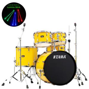 《ELISE 光るスティック Lumino Stick 付》 TAMA Imperialstar Drum Kits IP52H6 (22インチ バスドラム シンバル無し) ELY エレクトリックイエロー 《送料無料》｜mikigakki