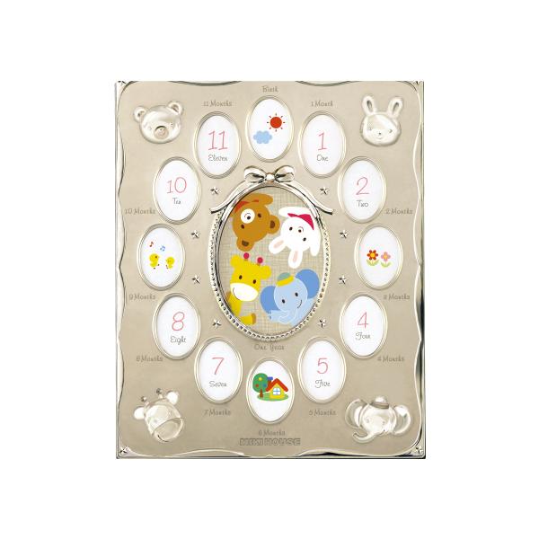 ミキハウス 12ヶ月 フォトフレーム 写真立て 箱付き 出産祝い ギフト 記念 メモリアル 思い出 ...