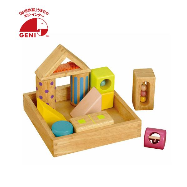 音いっぱいつみき エドインター ギフト 出産祝い 積み木 木製玩具 知育玩具 1歳 誕生日 木のおも...