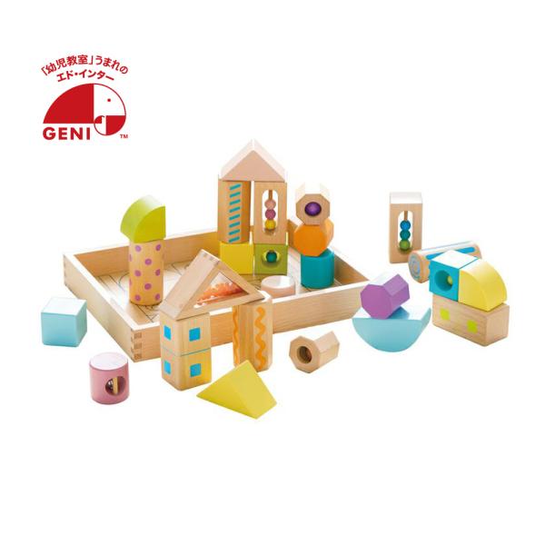 音いっぱいつみき ボリュームセット エドインター ギフト 出産祝い 積み木 木製玩具 知育玩具 1歳...