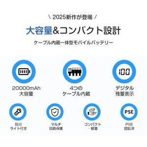 モバイルバッテリー 20000mAh 大容量 ...の詳細画像2