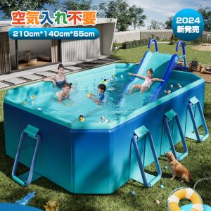 プール ビニールプール 折り畳み式 空気入れ不要...の商品画像