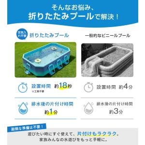 プール ビニールプール 折り畳み式 空気入れ不...の詳細画像2