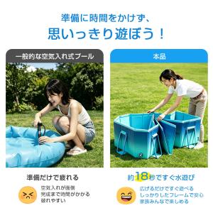 プール ビニールプール 折り畳み式 空気入れ不...の詳細画像4