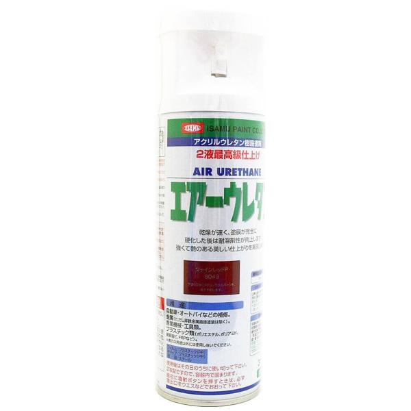 イサム塗料 エアーウレタン　シャインレッドP　315mL