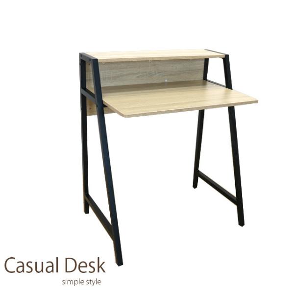 デスク オフィスデスク パソコンデスク 幅75cm ワークデスク 机 事務机 学習机 パソコン台 木...