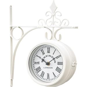掛け時計 ウォールクロック Sサイズ シンプル レトロ デザイン ストリート 時計 壁掛け時計  ホワイト｜mikiyakagu
