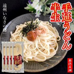 遠州手延べ麺【半生】うどん 270g×4袋 8人前 いなさの郷 ギフト 贈答用 お中元 お歳暮 暑中見舞い 残暑見舞い 贈り物「産地直送」「送料無料」｜mikkabimikan