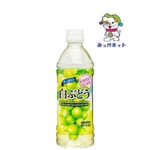 【2箱まとめて送料お得！】１本70円(税別)　サンガリア   すっきりと白ぶどう　500mlペット　48本(24本×2箱)セット（果汁飲料/ペットボトル）｜mikkenet