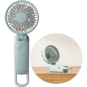 リズム時計 ハンディファン Silky Wind Mobile 3.1 ミズイロ 9ZF036RH04 扇風機 ハンディ 携帯 小型 卓上 首掛け