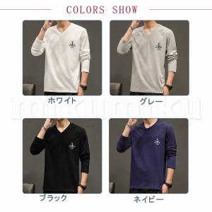 Tシャツ メンズ 無地 ワンポイント 長袖 t...の詳細画像1
