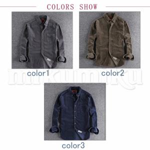 長袖シャツ メンズ シャツ 長袖 コーデュロイ...の詳細画像1