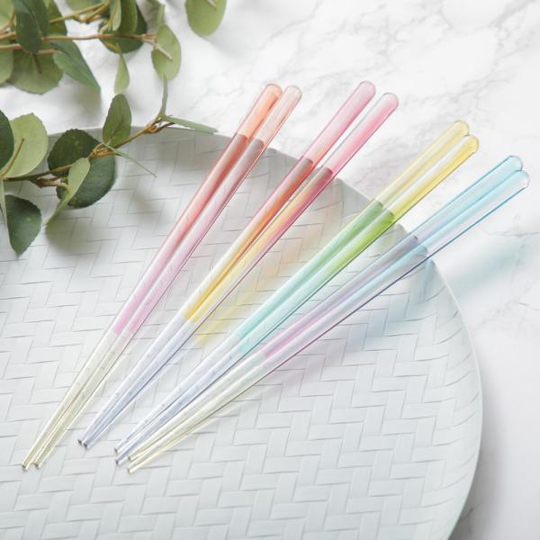 ２膳以上でメール便送料無料 plus capi トロピカル 食洗機対応 樹脂製 箸 23cm