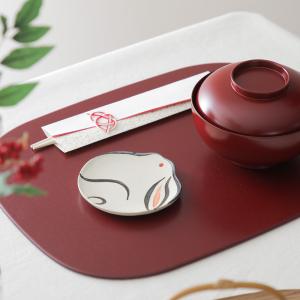 くつわ両面膳 13.0 乾漆 本朱 銀溜 うるみ ランチョンマット 膳 木製トレイ 日本製 爆買