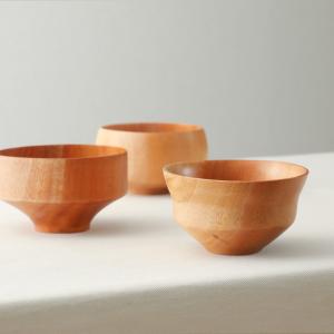 選べる型違い三種 銘木椀 食洗機対応 マホガニー 天然木