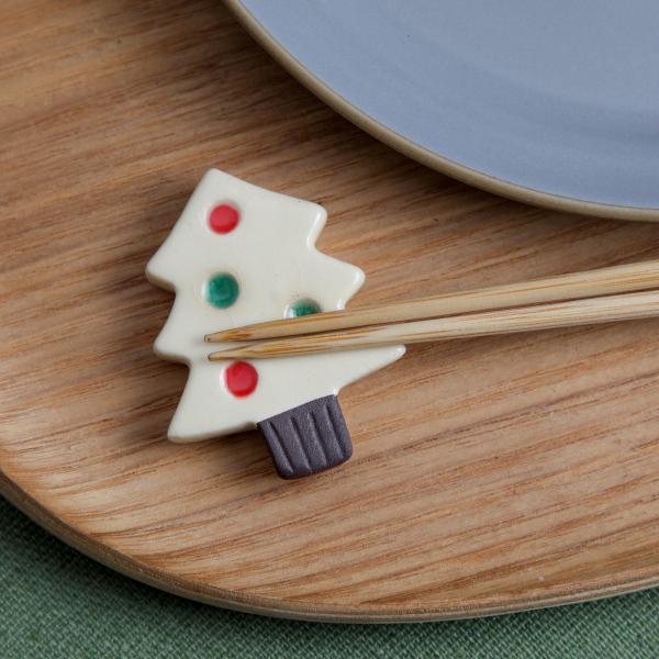 クリスマスツリー ホワイト 箸置き newitem
