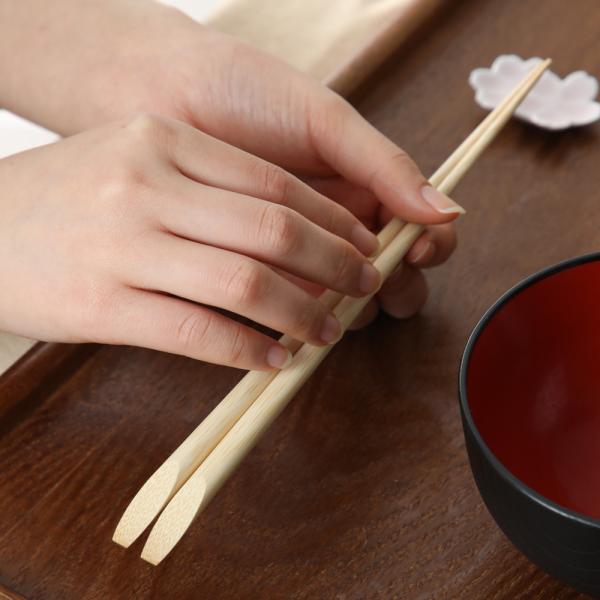 丸皮付箸 23.5cm 丸箸 孟宗竹 大内工芸 日本製 竹箸