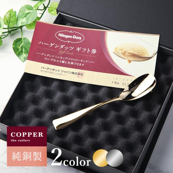 ハーゲンダッツギフト券セット 銅製アイススプーン 1本 COPPER the cutlery Sil...