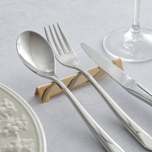 ナイフレスト　クローバー　カトラリー　箸置き　モノタロウ　ステンレス　シルバー ルーフ型 ステンレスナイフ＆フォーク箸レスト シルバー : 京都