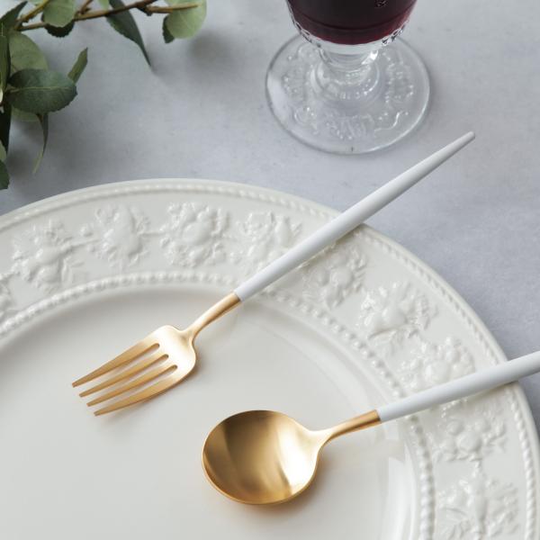 クチポール Cutipol GOA ホワイトゴールド CT-WGO-07GB デザートフォーク 爆買