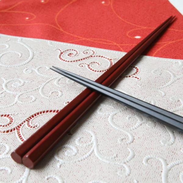 箸 石川漆宝堂 五角箸 日本製 若狭塗 職人技 極細 木製箸