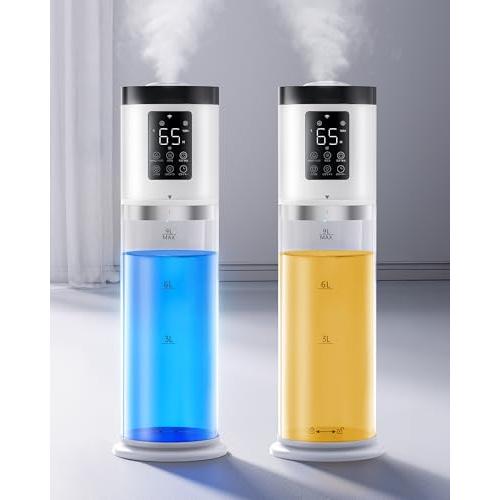 加湿器 大容量 9L 【2025新技術採用 6重除菌浄化&amp;AI知能調湿】 加熱＆超音波 ハイブリッド...