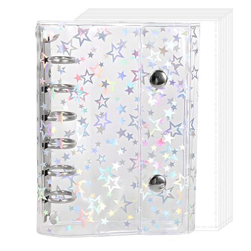 シール帳 透明 女の子 A7 透明バインダー クリアバインダー シール帳 6穴 10枚リフィル付き ...