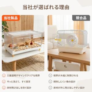 Ruexue ハムスターケージ&モルモット、小...の詳細画像1