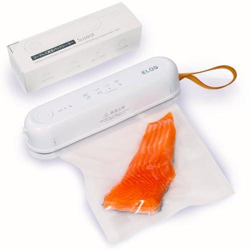【ELOD Suseal 】コードレス真空パック機 60kpa 【強力吸引 &amp; コンパクトデザイン】...