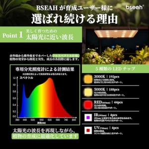 bseah 屋内植物育成ライト 量子灯 フルス...の詳細画像3