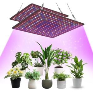 Aokson 植物育成ライト パネル 256 LED フルスペクトル UVa+IR搭載 45W IP65防水 室内栽培 家庭菜園用 水耕栽培対応