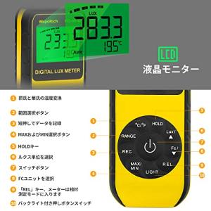 デジタル照度計 WapoRich 270度回転...の詳細画像1