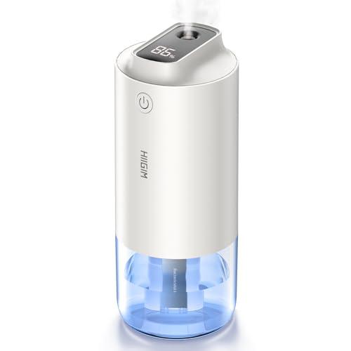 加湿器 卓上 小型 超音波加湿器 【2025冬モデル&amp;抗菌鋼板&amp;LCDデジタル残量表示】 USB充電...