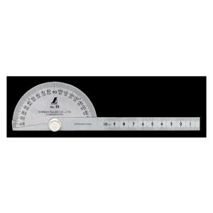 シンワ プロトラクター ステン NO．19 Φ90 竿目盛10cm 62499