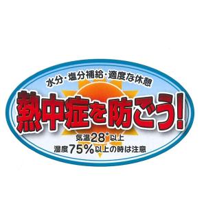 【熱中症対策】ヘルメットステッカーA 熱中症を防ごう 10枚組 ＜N13-32＞