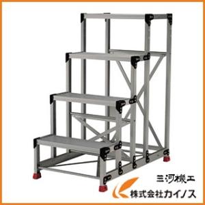 TRUSCO 作業用踏台 アルミ製・縞板タイプ 天板寸法600X400XH300 TSFC