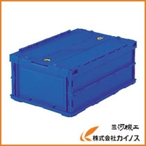 トラスコ中山 TRUSCO 薄型折りたたみコンテナ ダークブルー 50L
