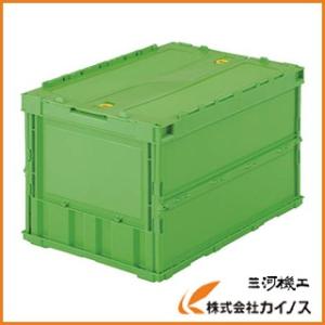 TRUSCO 薄型折りたたみコンテナスケル 50Lロックフタ付 ブラック TSK