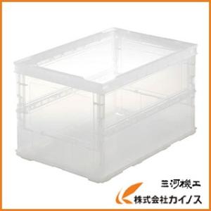 TRUSCO オリコン 薄型軽量折りたたみコンテナ50L 透明 ( TRL-S50TM