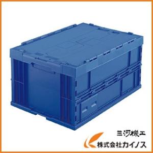 TRUSCO中山 TRUSCO 薄型折りたたみコンテナ 50Lロックフタ付 グレー