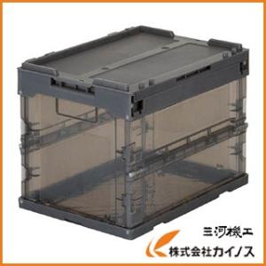 TRUSCO スケルコンオリコン40L 透明 TSK-O40B まとめ10個〜 TRUSCO 薄型折りたたみコンテナスケル 40L 透明 TSK-O40B TM