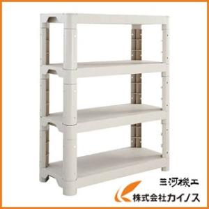 トラスコ中山 TRUSCO プラ棚軽量型 高さ1002−4段タイプ コーナーキャップ4個付 TPT-K3234C TPT―K3234C