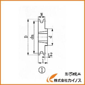 EVN ブッシングプーリー SPA 103mm 溝数1 SPA103-1｜mikwa-kiko