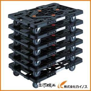 TRUSCO中山 TRUSCO まとめ買い 樹脂製平台車 ルートバン MPK-600J-BK 6 