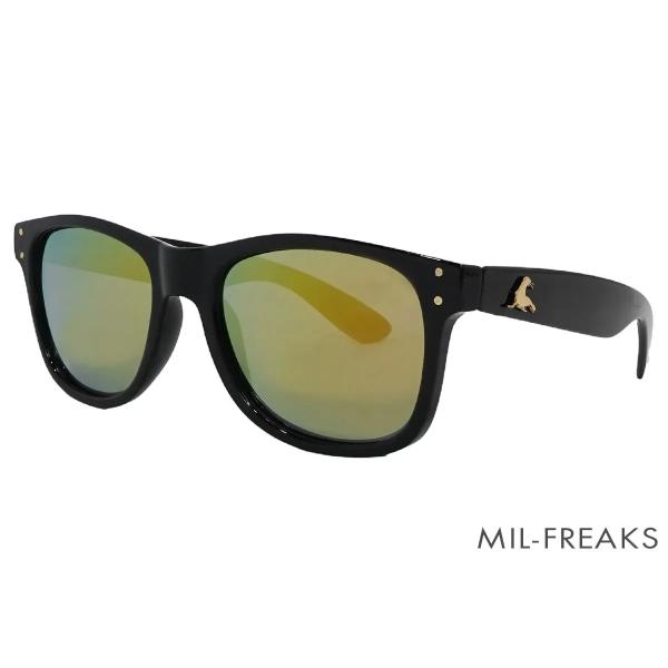 URT “SEE MONSTER” サングラス ブラックフレーム 偏光スモーク ミラーレンズ Gol...