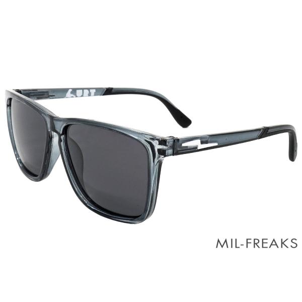 URT “BOLTS” サングラス クリスタルグレーフレーム 偏光スモークレンズ
